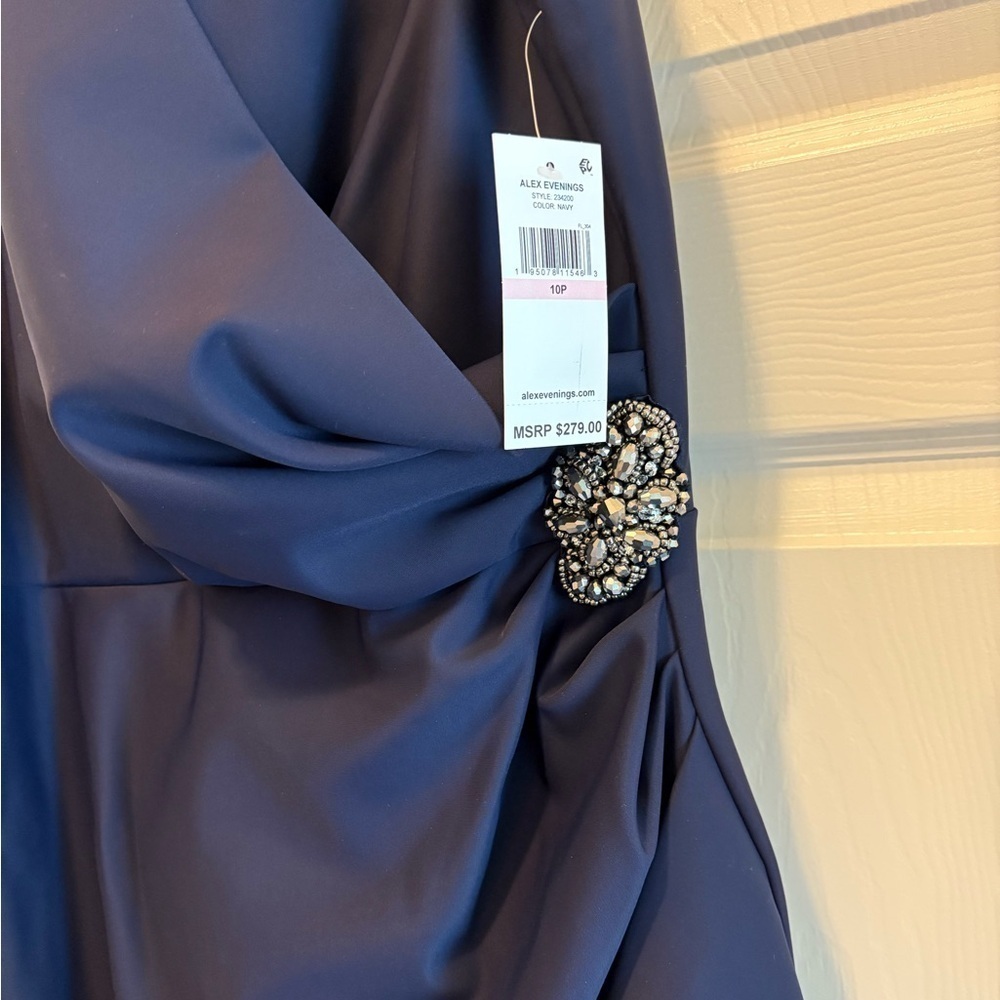 Alex Evenings Comprehession Embellished Ruched Sheath Dress - Picture 6 of 9